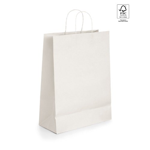 GRANT. Saco em papel kraft com alça retorcida 320x410x110 mm