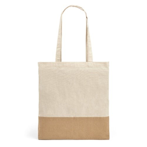 Saco de Algodão 100% com Detalhes em Imitação de Juta 375x415 mm