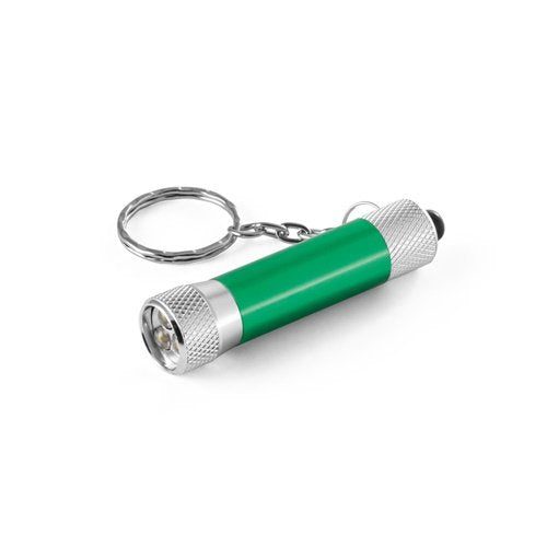 LERGAN Porta-chaves em alumínio com lanterna LED de 3 luzes
