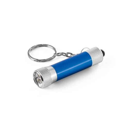 LERGAN Porta-chaves em alumínio com lanterna LED de 3 luzes