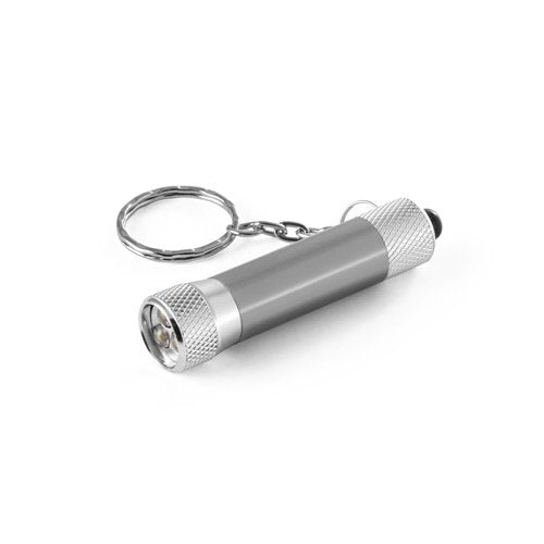 LERGAN Porta-chaves em alumínio com lanterna LED de 3 luzes