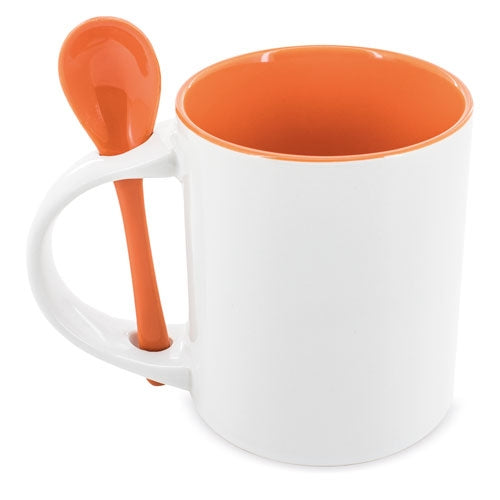 Caneca de Sublimação com Colher 350 ml