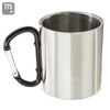 Caneca com Mosquetão Aço Inoxidável 175 ml