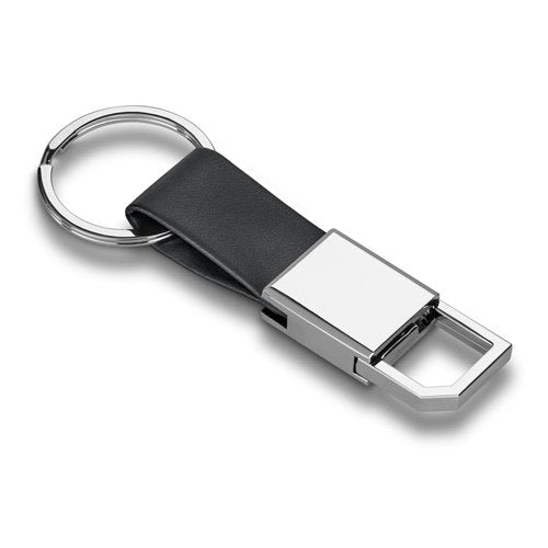 Porta-chaves em metal e PU com mosquetão BOURCHIER