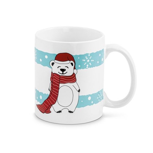 Caneca Cerâmica WESCOTT com Estampa Natalícia 350 mL