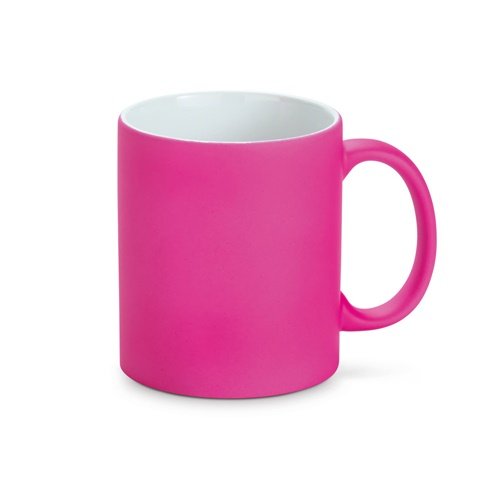 Caneca em cerâmica com acabamento neon e efeito ardósia 350 mL