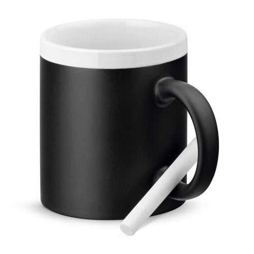 Caneca em cerâmica Chalkie 360 mL com efeito ardósia