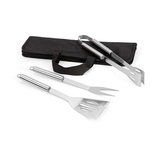 Conjunto Barbecue SOARES com 3 Peças em Aço Inoxidável