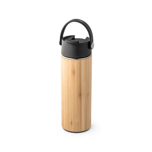 LAVER Garrafa Térmica em Bambu e Aço Inoxidável 440 mL