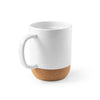 Caneca em cerâmica com revestimento para sublimação e base em cortiça 390 mL