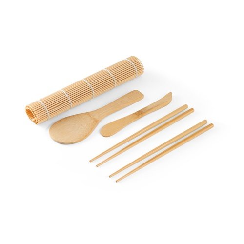 Kit para sushi em bambu MORIMOTO com acessórios e caixa de oferta