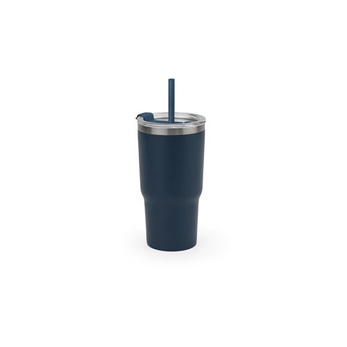 Copo de viagem compacto em aço inoxidável reciclado com isolamento a vácuo 600 mL