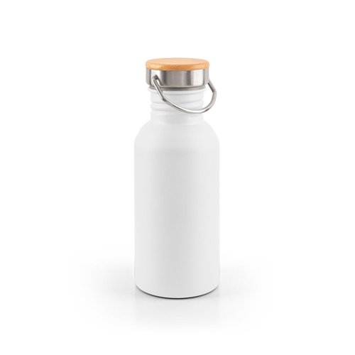 EWING Garrafa em Aço Inoxidável 90% Reciclado com Tampa em Bambu