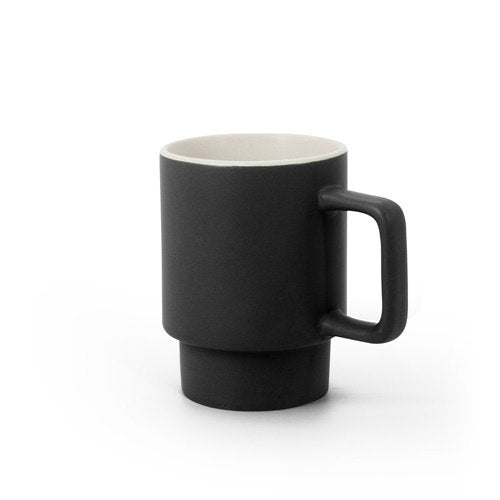 Caneca de cerâmica mate KUERTEN 330 mL com caixa kraft
