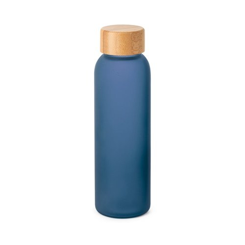 Garrafa em vidro fosco Lillard com tampa de bambu 520 mL