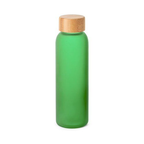 Garrafa em vidro fosco Lillard com tampa de bambu 520 mL