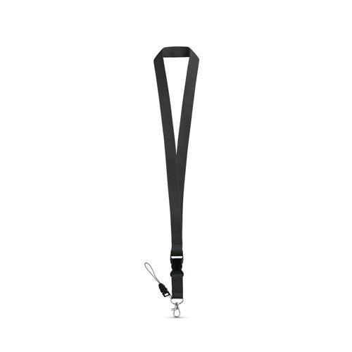 Lanyard Anquetil em Poliéster com Mosquetão Metálico e Fivela Amovível