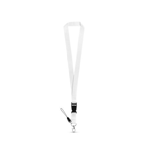Lanyard Anquetil em Poliéster com Mosquetão Metálico e Fivela Amovível