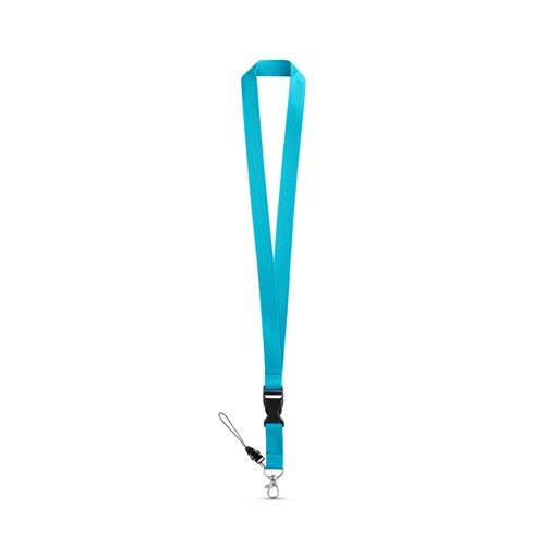 Lanyard Anquetil em Poliéster com Mosquetão Metálico e Fivela Amovível