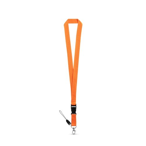 Lanyard Anquetil em Poliéster com Mosquetão Metálico e Fivela Amovível