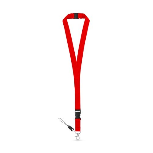 Lanyard MURRAY em Poliéster com Mosquetão Metálico e Fivela Amovível