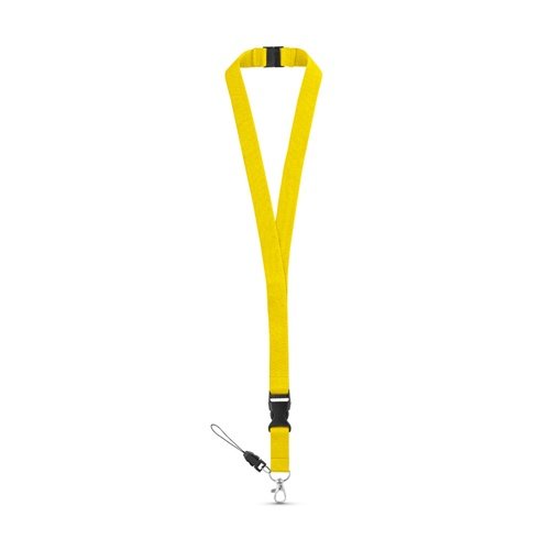 Lanyard MURRAY em Poliéster com Mosquetão Metálico e Fivela Amovível