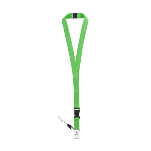 Lanyard MURRAY em Poliéster com Mosquetão Metálico e Fivela Amovível