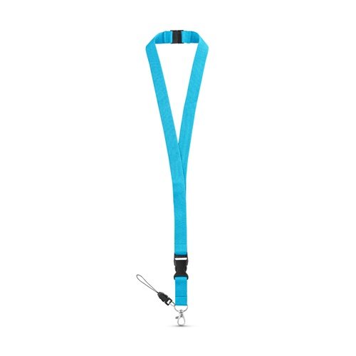 Lanyard MURRAY em Poliéster com Mosquetão Metálico e Fivela Amovível