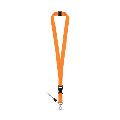 Lanyard MURRAY em Poliéster com Mosquetão Metálico e Fivela Amovível