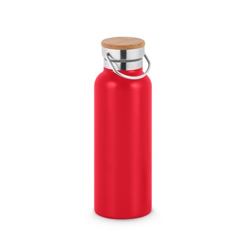 RAGNAR Garrafa Térmica em Aço Inoxidável 570 mL com Tampa em Bambu