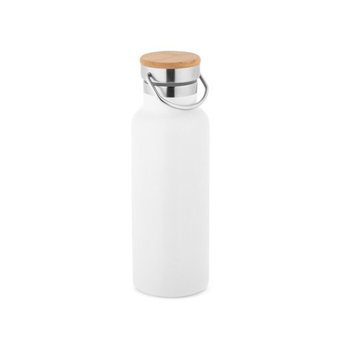 RAGNAR Garrafa Térmica em Aço Inoxidável 570 mL com Tampa em Bambu