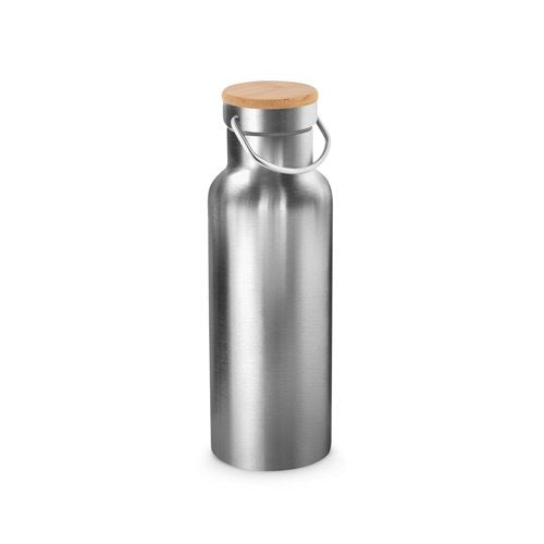 RAGNAR Garrafa Térmica em Aço Inoxidável 570 mL com Tampa em Bambu