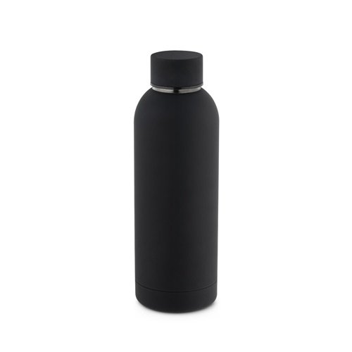 Garrafa em aço inoxidável ODIN com isolamento a vácuo e acabamento em borracha 550 mL