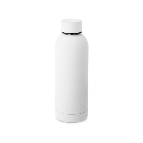Garrafa em aço inoxidável ODIN com isolamento a vácuo e acabamento em borracha 550 mL