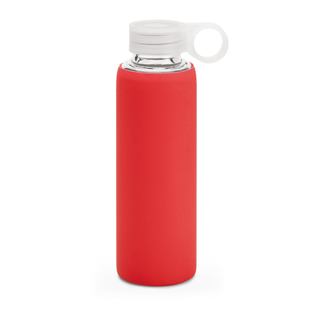 Garrafa de vidro borossilicato com bolsa de silicone 380 mL