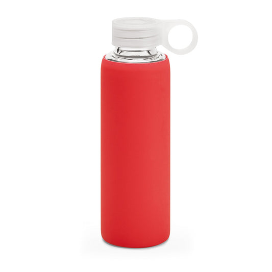Garrafa de vidro borossilicato com bolsa de silicone 380 mL