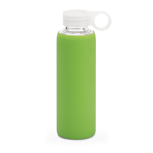 Garrafa de vidro borossilicato com bolsa de silicone 380 mL