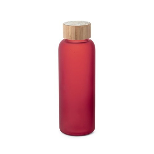 LILLARD Garrafa em Vidro Borossilicato Fosco 500 mL com Tampa em Bambu