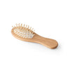Escova de Cabelo em Madeira com Dentes de Bambu – Compacta para Viagem