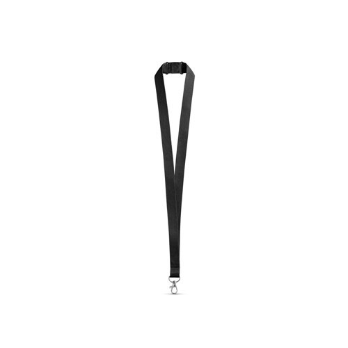 LEEDS Lanyard em Poliéster com Fecho de Segurança e Mosquetão Metálico