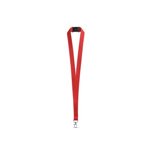 LEEDS Lanyard em Poliéster com Fecho de Segurança e Mosquetão Metálico