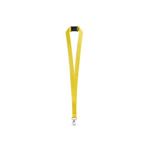 LEEDS Lanyard em Poliéster com Fecho de Segurança e Mosquetão Metálico