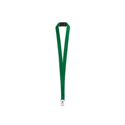 LEEDS Lanyard em Poliéster com Fecho de Segurança e Mosquetão Metálico