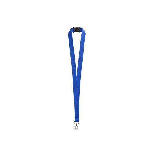 LEEDS Lanyard em Poliéster com Fecho de Segurança e Mosquetão Metálico