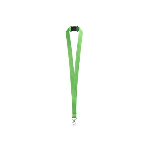 LEEDS Lanyard em Poliéster com Fecho de Segurança e Mosquetão Metálico
