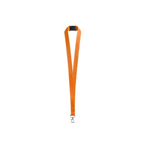 LEEDS Lanyard em Poliéster com Fecho de Segurança e Mosquetão Metálico