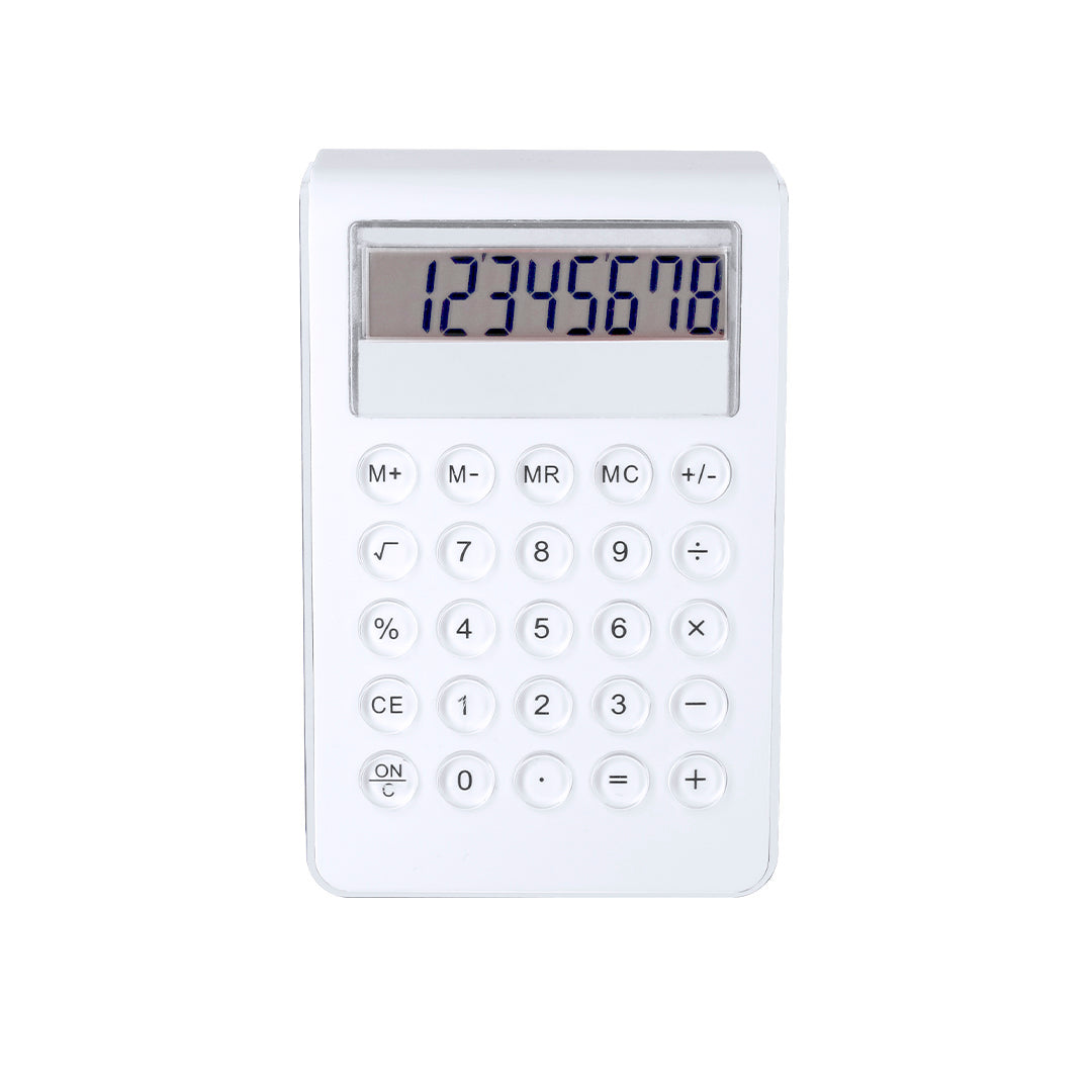 Calculadora bicolor compacta com 8 dígitos