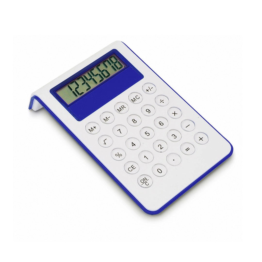 Calculadora bicolor compacta com 8 dígitos