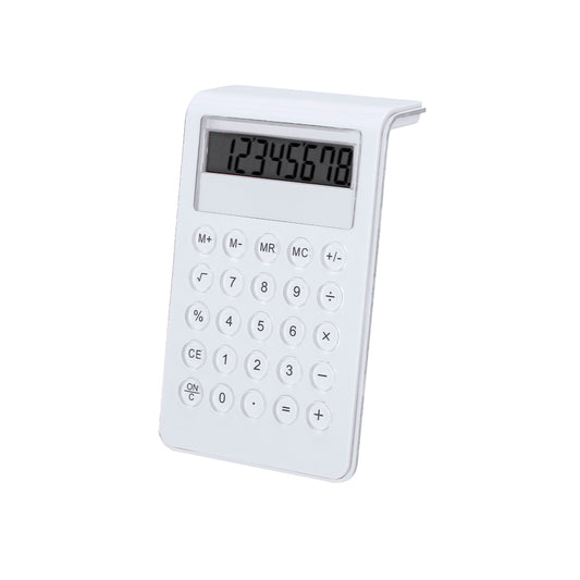 Calculadora bicolor compacta com 8 dígitos