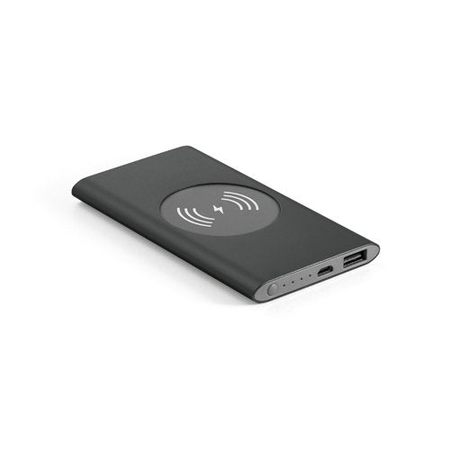 Power bank 4.000 mAh com carregamento wireless em alumínio reciclado